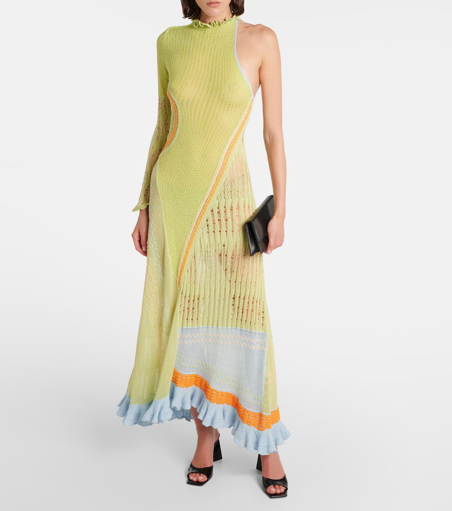 bianca cotton maxi dress Bianca cotton crochet maxi dress in purple - Anna Kosturova