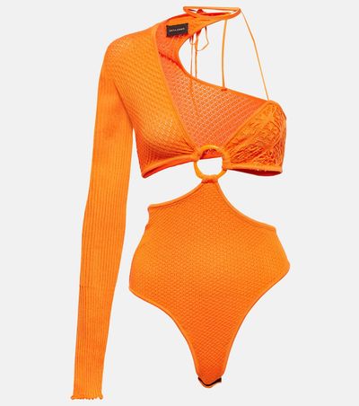 Roberta Einer Roberta Einer Legato asymmetrical cotton-blend bodysuit