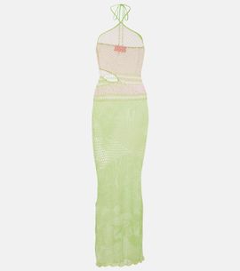 roberta einer fishnet maxi dress Roberta Einer Fishnet Maxi Dress