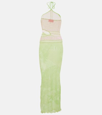 Roberta Einer Roberta Einer Natalie halterneck cotton-blend maxi dress