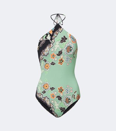 Roberto Cavalli Roberto Cavalli Floral halterneck swimsuit