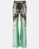 Roberto Cavalli Roberto Cavalli Floral silk satin flared pants - 1