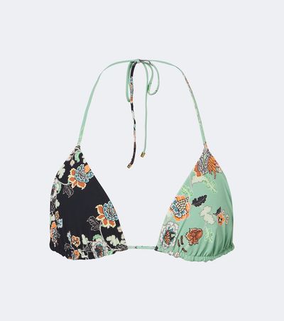 Roberto Cavalli Roberto Cavalli Floral triangle bikini top