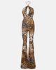 Roberto Cavalli Roberto Cavalli Jaguar-print cutout jersey jumpsuit - 1