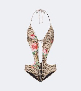 Roberto Cavalli Roberto Cavalli Leopard-print cutout swimsuit