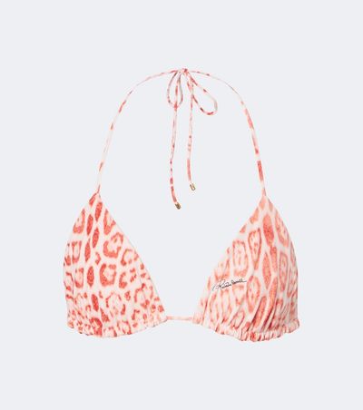 Roberto Cavalli Roberto Cavalli Leopard-print triangle bikini top