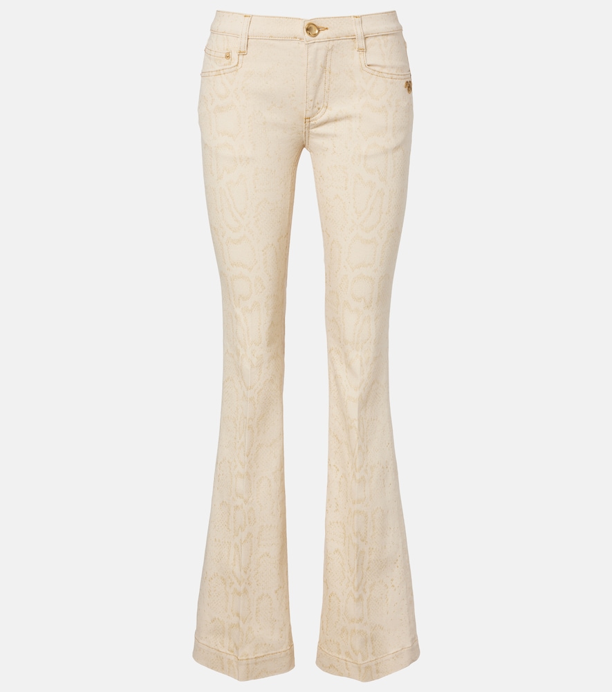 Roberto Cavalli Roberto Cavalli Snake-print flared jeans
