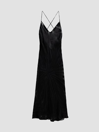 Roberto Cavalli Women's Burnout Stripe Midi Dress