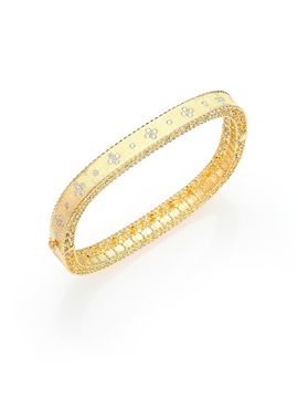 Roberto Coin Princess18K Yellow Gold & Diamond Bangle Bracelet