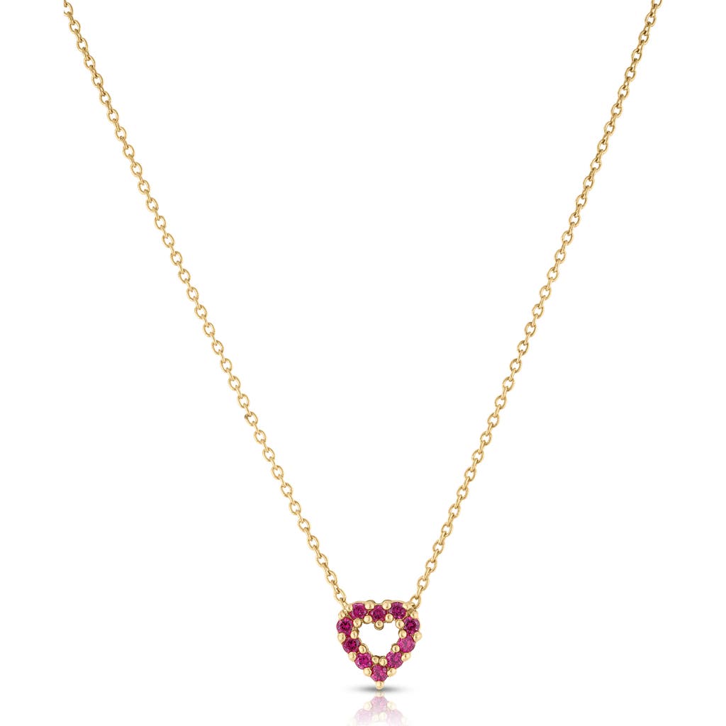 Roberto Coin Roberto Coin 18K Gold Diamond & Ruby Pendant Necklace