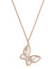 Roberto Coin Roberto Coin 18K Rose Gold Mother-of-Pearl & Diamond Butterfly Pendant Necklace, 16 - 1