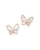 Roberto Coin Roberto Coin 18K Rose Gold Mother-of-Pearl & Diamond Butterfly Stud Earrings - 1