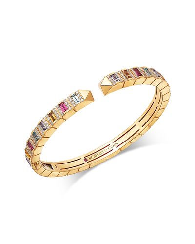 Roberto Coin Roberto Coin 18K Rose Gold Obelisco Multi Gemstone & Diamond Cuff Bangle Bracelet
