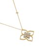 Roberto Coin Roberto Coin 18K White & Yellow Diamond Open Flower Necklace, 0.43 tcw - 3