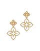 Roberto Coin Roberto Coin 18K White & Yellow Gold Diamond Flower Drop Earrings, 0.22 tcw - 1