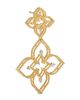 Roberto Coin Roberto Coin 18K White & Yellow Gold Diamond Flower Drop Earrings, 0.22 tcw - 3