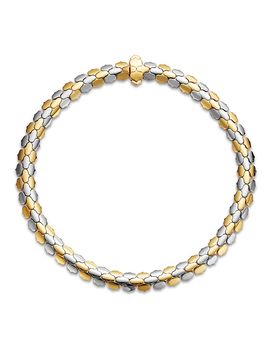 Roberto Coin Roberto Coin 18K White & Yellow Gold Men's Cobra Link Chain Bracelet
