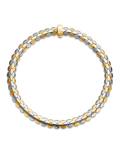 Roberto Coin Roberto Coin 18K White & Yellow Gold Men's Cobra Link Chain Bracelet