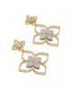 Roberto Coin Roberto Coin 18K White & Yellow Gold Princess Diamond Flower Drop Earrings, 0.97 tcw - 3