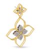 Roberto Coin Roberto Coin 18K White & Yellow Gold Princess Diamond Flower Drop Earrings, 0.97 tcw - 4