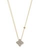 Roberto Coin Roberto Coin 18K White & Yellow Gold Princess Flower Diamond Adjustable Pendant Necklace, 18 or 31 - 1