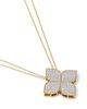 Roberto Coin Roberto Coin 18K White & Yellow Gold Princess Flower Diamond Adjustable Pendant Necklace, 18 or 31 - 4