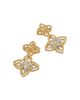 Roberto Coin Roberto Coin 18K White & Yellow Gold Princess Flower Diamond Dangle Drop Earrings, 0.05 tcw - 3
