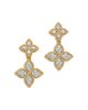 Roberto Coin Roberto Coin 18K White & Yellow Gold Princess Flower Diamond Dangle Drop Earrings, 0.43 tcw - 1