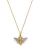 Roberto Coin Roberto Coin 18K White & Yellow Gold Tiny Treasures Diamond Bee Pendant Necklace, 0.15 tcw - 1