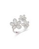 Roberto Coin Roberto Coin 18K White Gold Jasmine Diamond Triple Flower Cluster Ring - 1