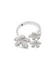 Roberto Coin Roberto Coin 18K White Gold Jasmine Diamond Triple Flower Cluster Ring - 3