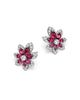 Roberto Coin Roberto Coin 18K White Gold Rubellite & Diamond Tiara Stud Earrings - 3
