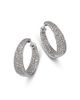 Roberto Coin Roberto Coin 18K White Gold Scalare Diamond Hoop Earrings - 1