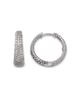 Roberto Coin Roberto Coin 18K White Gold Scalare Diamond Hoop Earrings - 3