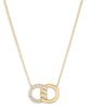 Roberto Coin Roberto Coin 18K Yellow Gold Cialoma Diamond Intertwined Circle Pendant Necklace, 16-18 - 1