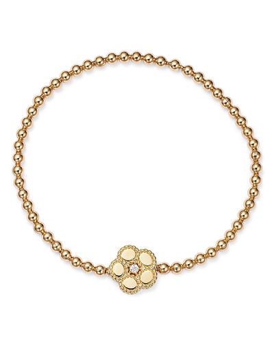 Roberto Coin Roberto Coin 18K Yellow Gold Daisy Diamond Flower Bangle Bracelet
