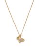 Roberto Coin Roberto Coin 18K Yellow Gold Diamond & Mother of Pearl Butterfly Pendant Necklace, 0.15 tcw - 1