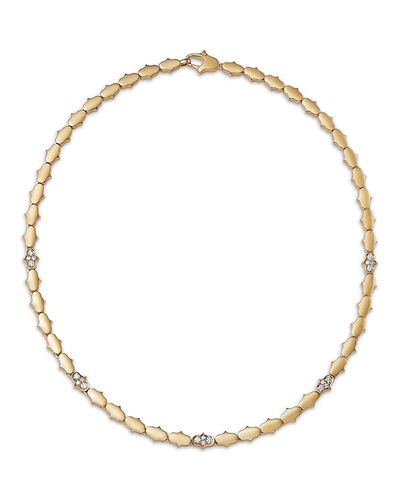 Roberto Coin Roberto Coin 18K Yellow Gold Diamond Cobra Link Collar Necklace, 0.53 tcw