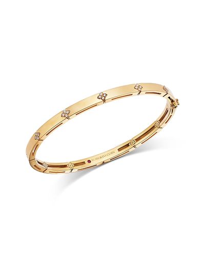 Roberto Coin Roberto Coin 18K Yellow Gold Diamond Love in Verona Bangle Bracelet, 0.10 tcw