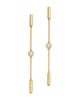 Roberto Coin Roberto Coin 18K Yellow Gold Diamonds by the Inch Diamond Bezel & Polished Bar Linear Drop Earrings, 0.22 tcw - 1