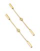 Roberto Coin Roberto Coin 18K Yellow Gold Diamonds by the Inch Diamond Bezel & Polished Bar Linear Drop Earrings, 0.22 tcw - 3