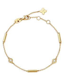 Roberto Coin Roberto Coin 18K Yellow Gold Diamonds by the Inch Diamond Bezel & Polished Bar Link Bracelet, 0.16 tcw