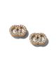 Roberto Coin Roberto Coin 18K Yellow Gold Double O Diamond Stud Earrings - 1