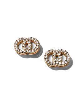 Roberto Coin Roberto Coin 18K Yellow Gold Double O Diamond Stud Earrings