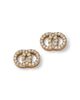 Roberto Coin Roberto Coin 18K Yellow Gold Double O Diamond Stud Earrings - 3