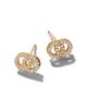 Roberto Coin Roberto Coin 18K Yellow Gold Double O Diamond Stud Earrings - 4