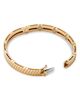 Roberto Coin Roberto Coin 18K Yellow Gold Love in Verona Diamond Flower Ridged Bangle Bracelet, 0.43 tcw - 4