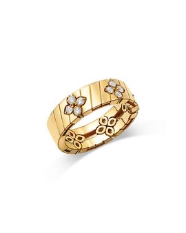 Roberto Coin Roberto Coin 18K Yellow Gold Love in Verona Diamond Ridged Band, 0.43 tcw
