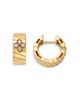 Roberto Coin Roberto Coin 18K Yellow Gold Love in Verona Diamond Ridged Hoop Earrings, 0.15 tcw - 3