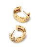 Roberto Coin Roberto Coin 18K Yellow Gold Love in Verona Diamond Ridged Hoop Earrings, 0.15 tcw - 4